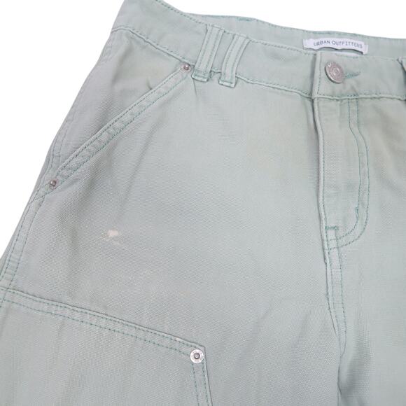 Urban Outfitters light green double knee denim jeans 26 - Picture 2 of 5